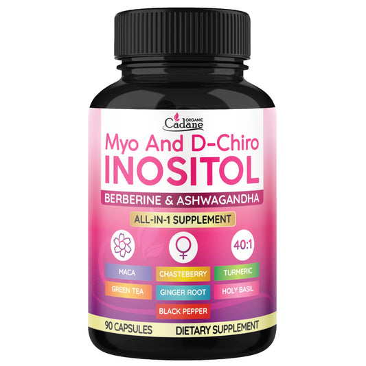 Organic Cadane cápsulas inositol con hierbas ciclo femenino