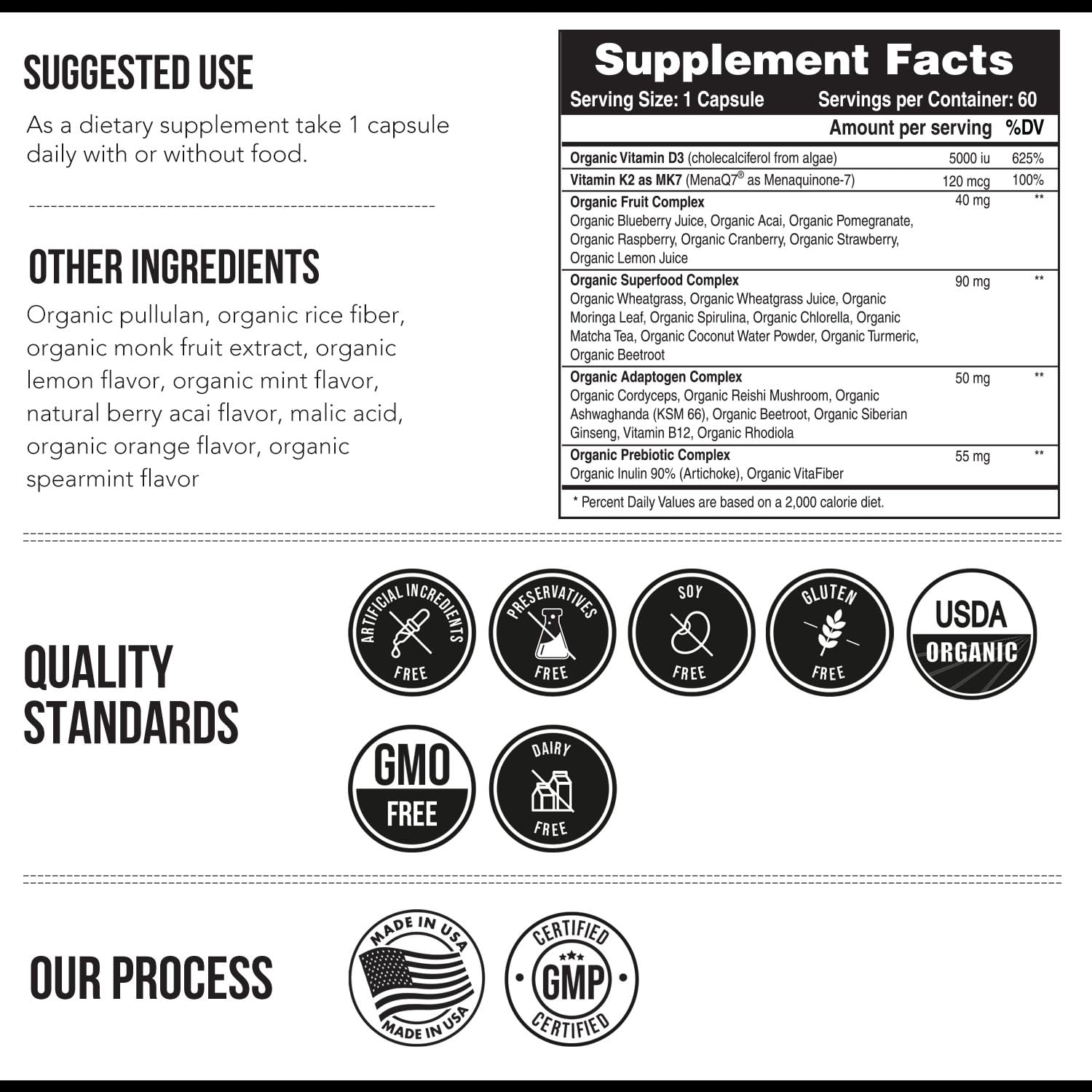 Organic Plant D3 K2 suplemento vegano y orgánico Triquetra Health