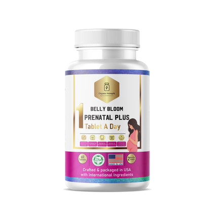 Organic Strength multivitaminas prenatales con hierro botella
