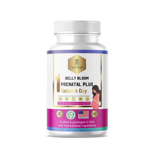 Organic Strength multivitaminas prenatales con hierro botella