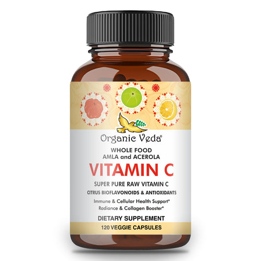 Organic Veda vitamina c acerola y amla suplemento natural