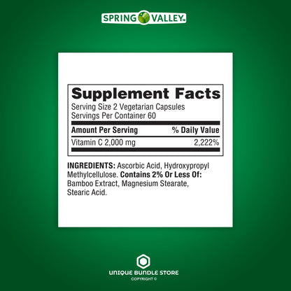 Organizador semanal incluido suplemento Vitamina C Spring Valley