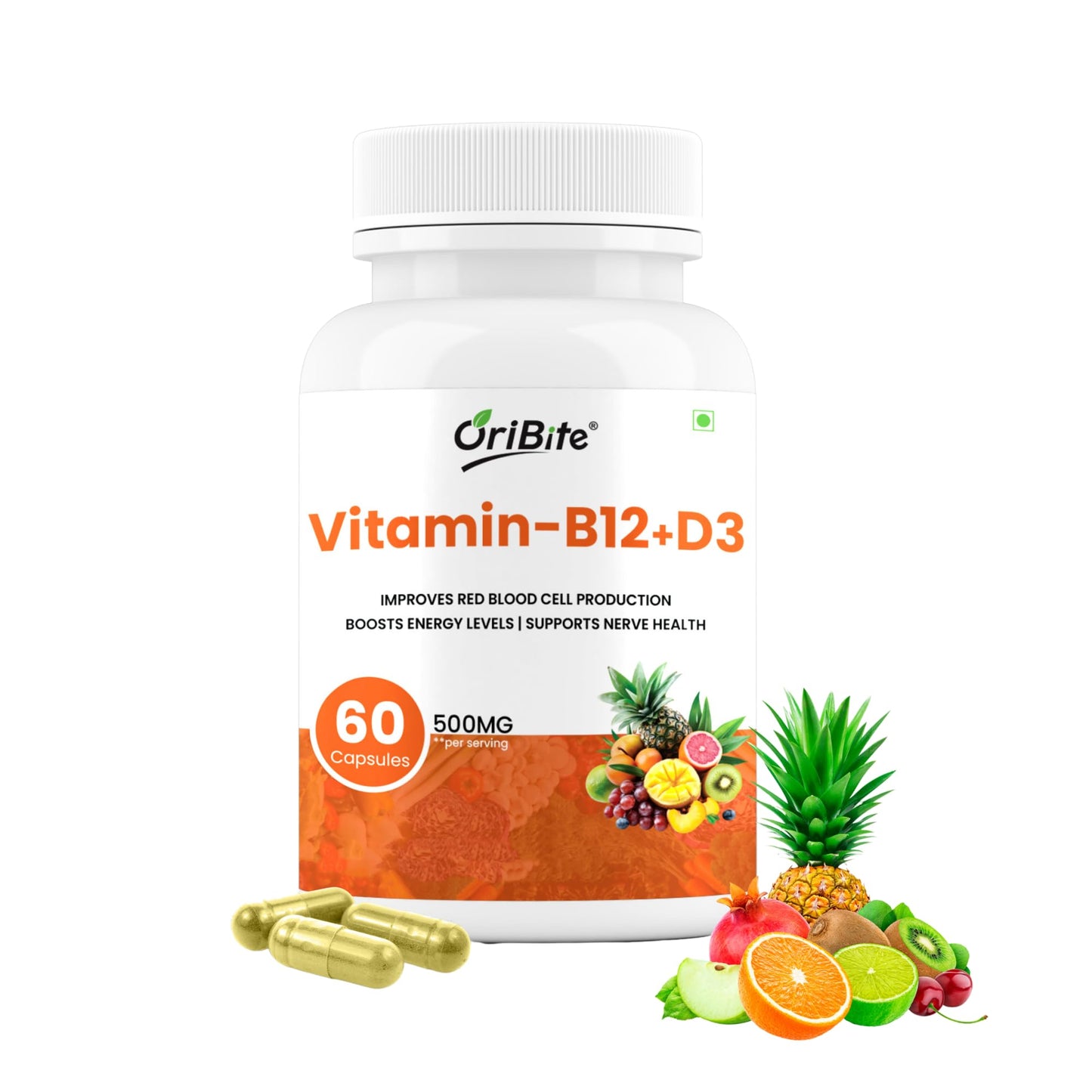 ORIBITE vitamina B12 y D3 cápsulas para inmunidad