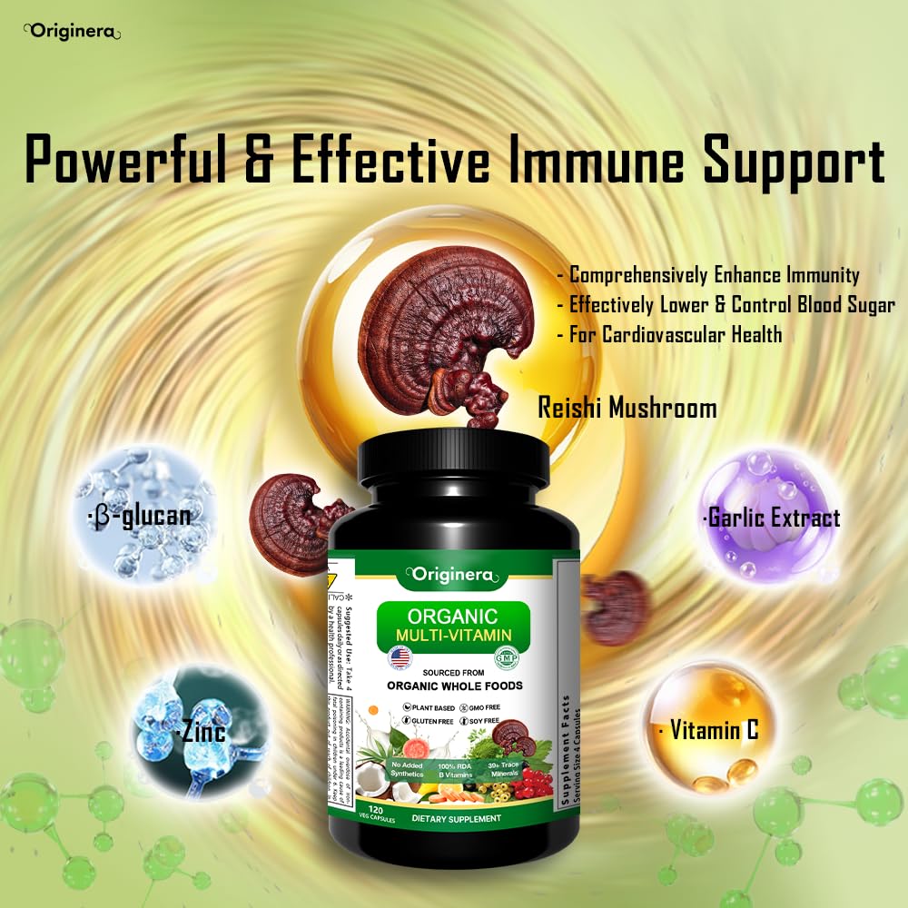 Originera multivitamínico orgánico: cápsulas de salud cerebral y cardíaca