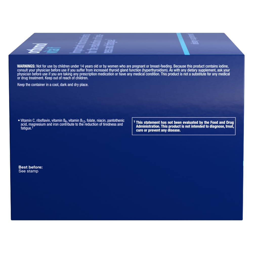 Información de nutrición de Orthomol Vital F en la caja