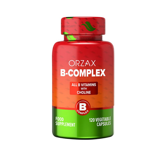 ORZAX suplemento complejo vitamina B 120 cápsulas vegetales
