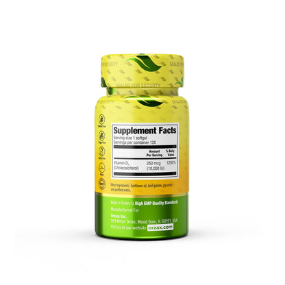 Etiqueta frontal ORZAX Vitamina D3