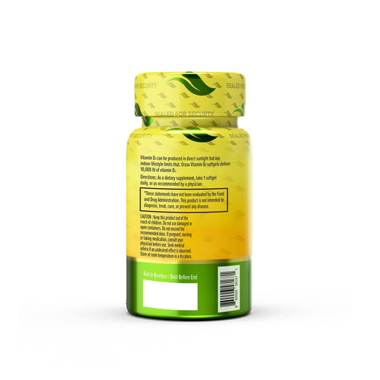 Frasco ORZAX Vitamina D3 10000 UI