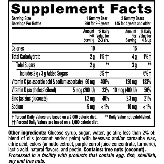 Ositos Goma L'il Critter Vitamina C Niños