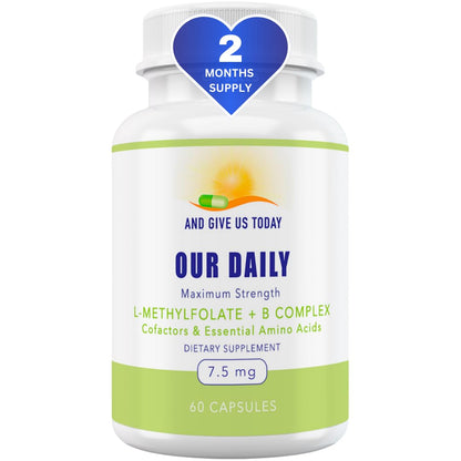 Our Daily Vites complejo b suplemento botella frontal