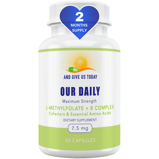 Our Daily Vites complejo b suplemento botella frontal
