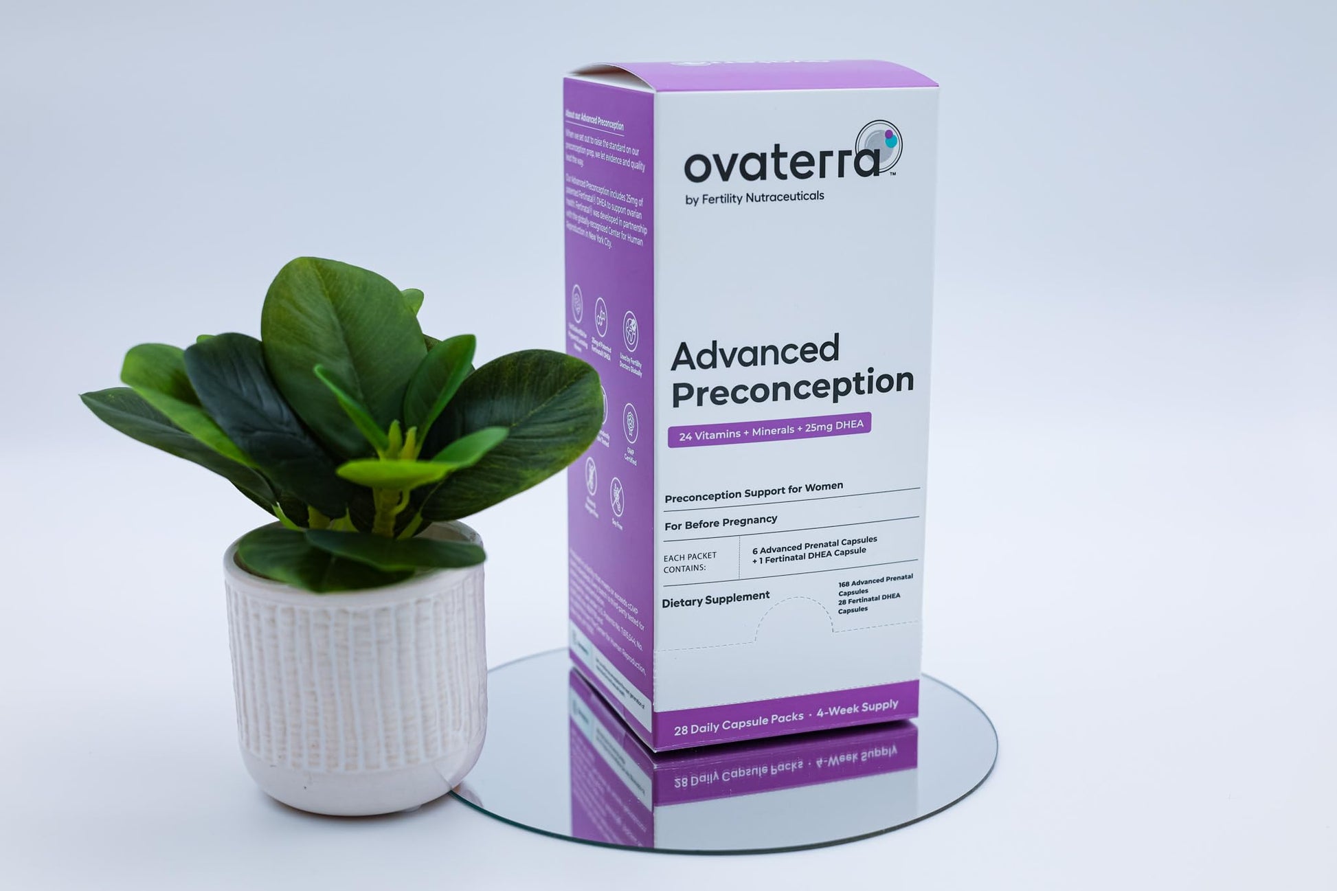 Ovaterra suplemento fertilidad y vitamina preconcepción mujeres