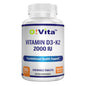 O!VITA Vitamina D3 K2 2000 UI tabletas veganas 90 unidades