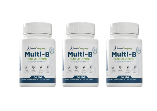 Pack 3 frascos Benfotiamina Multi-B 150 mg 120 cápsulas de gelatina