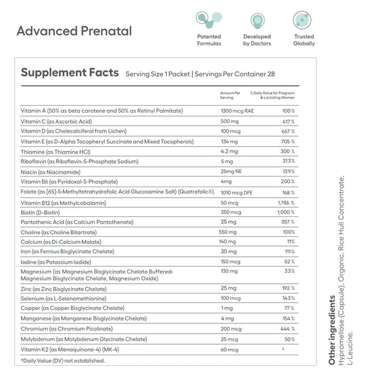 Pack Advanced Prenatal y OvoEnergen para salud ovular y reproductiva