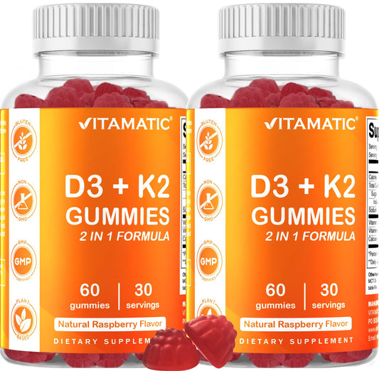 Paquete doble gominolas Vitamatic vitamina d3 y k2 60 unidades