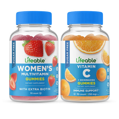 Paquete de gomitas multivitamínicas para mujer sin azúcar Lifeable