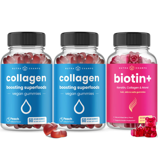 Pack NutraChamps para Cabello, Piel y Uñas caja frontal