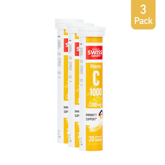 Tres envases de vitamina C 1000mg en paquete 3