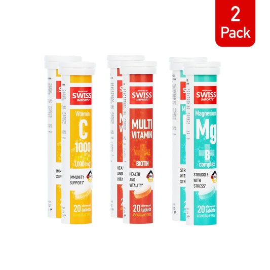 Pack de vitaminas efervescentes Swiss Imports de diferentes sabores