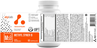 Packaging ATP LAB Methyl Syner-B 60 cápsulas