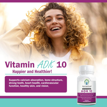 Panel informativo suplemento vitamina ADK NatureGenX