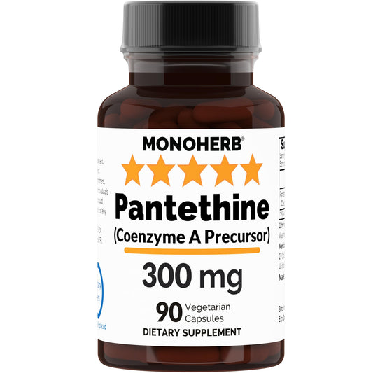 Botella de Pantetina MONOHERB 300 mg 90 cápsulas vegetarianas