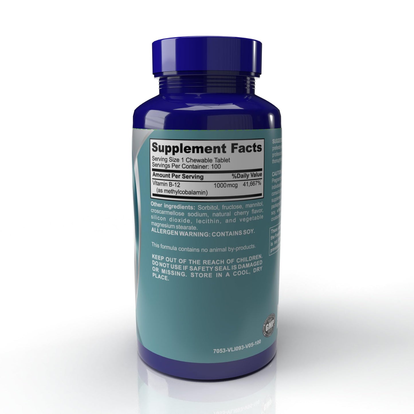 Paquete de 100 tabletas vitamina B12 Bari B12 Max