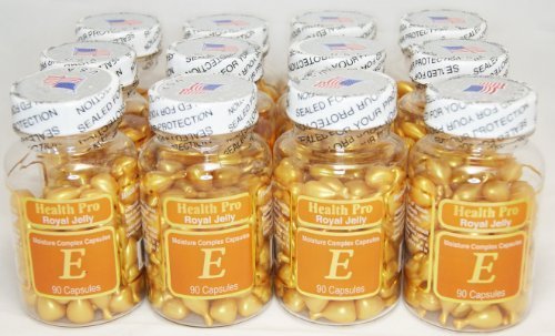 Paquete 12 Royal Jelly Vitamina E Complejo Humectante 90 cápsulas Nu-Health