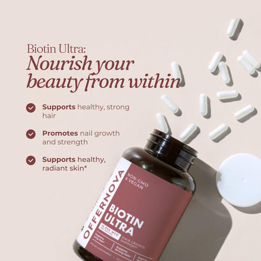 paquete 120 tabletas vitaminas offornova para cabello y piel