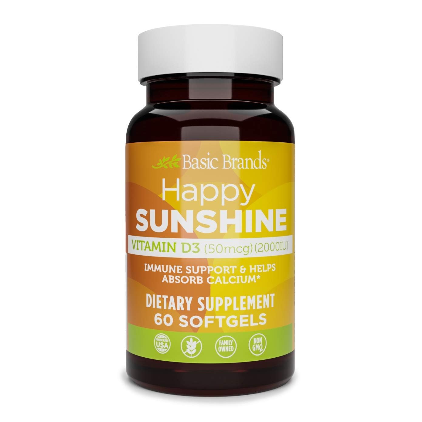 Paquete de 2 botellas vitamina D3 Basic Brands