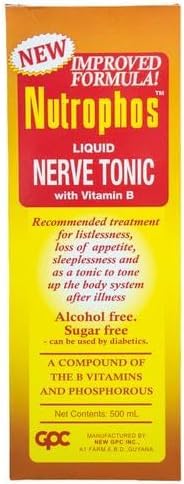Paquete doble de tónico líquido Nutrophos para nervios con vitamina B