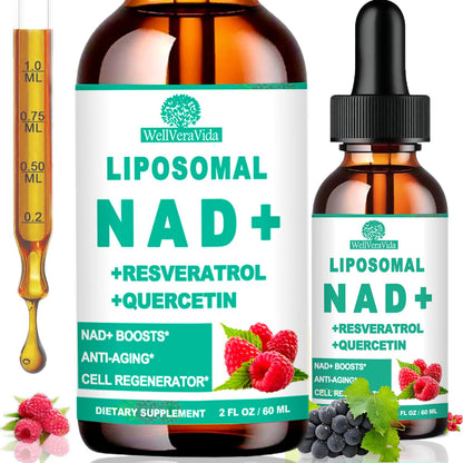Paquete de 2 suplementos NAD+ líquidos WellVeraVida