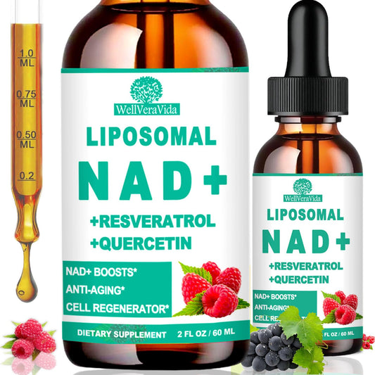 Paquete de 2 suplementos NAD+ líquidos WellVeraVida