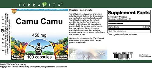 Paquete 3 Camu Camu 450 mg 100 cápsulas saludables