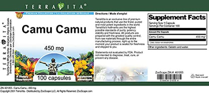 Paquete 3 Camu Camu 450 mg 100 cápsulas saludables