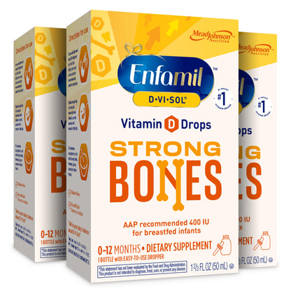 Paquete 3 frascos Enfamil gota vitamina d bebés