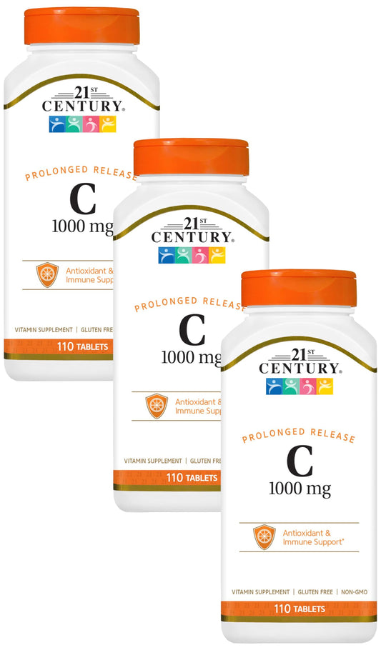 Paquete 3 de tabletas vitamina C 1000mg 21st Century