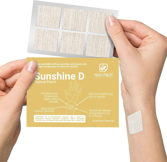 Paquete de 30 parches tópicos NUTRI-PATCH Sunshine D para bienestar