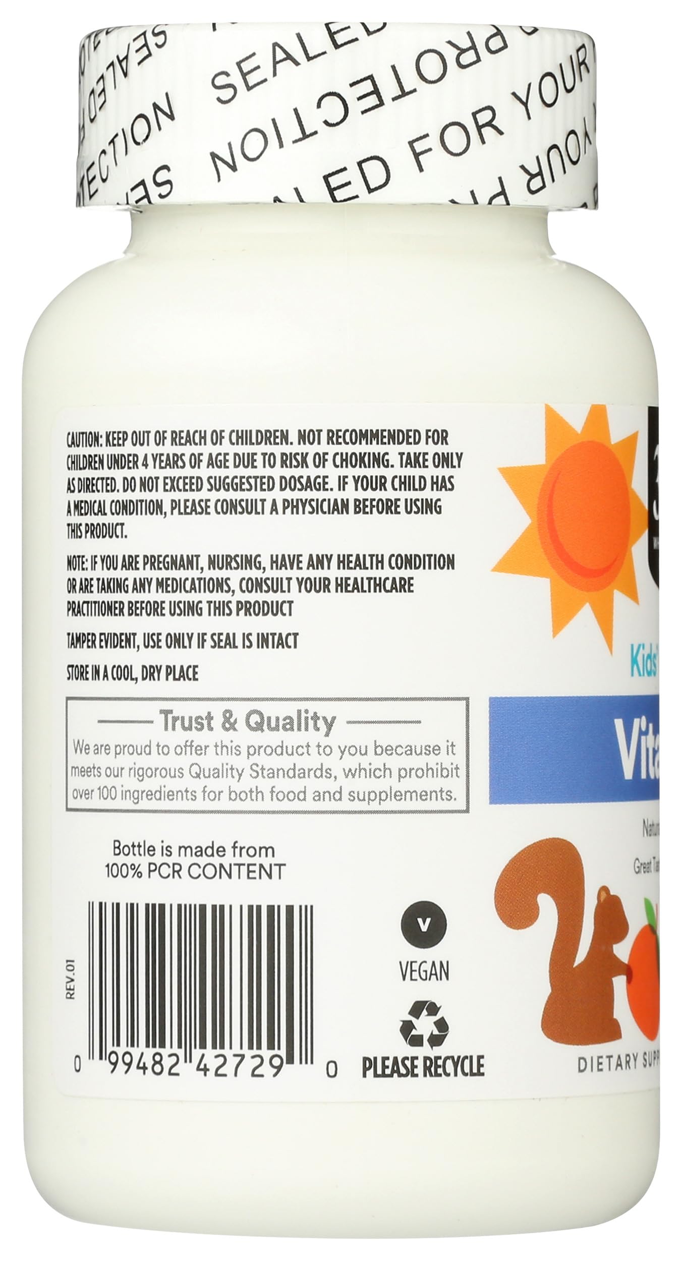 Paquete 365 Whole Foods Vitamina C masticable 90 tabletas
