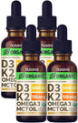 Paquete de 4 frascos gotas vitamina D3 K2 NUSAVA sabor vainilla