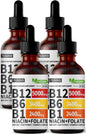 Paquete 4 gotas líquidas vitaminas B12 y B6 frambuesa