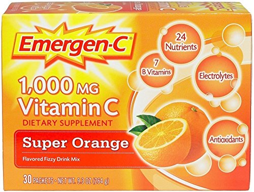 Paquete de 4 sobres Emergen-C vitamina C sabor naranja