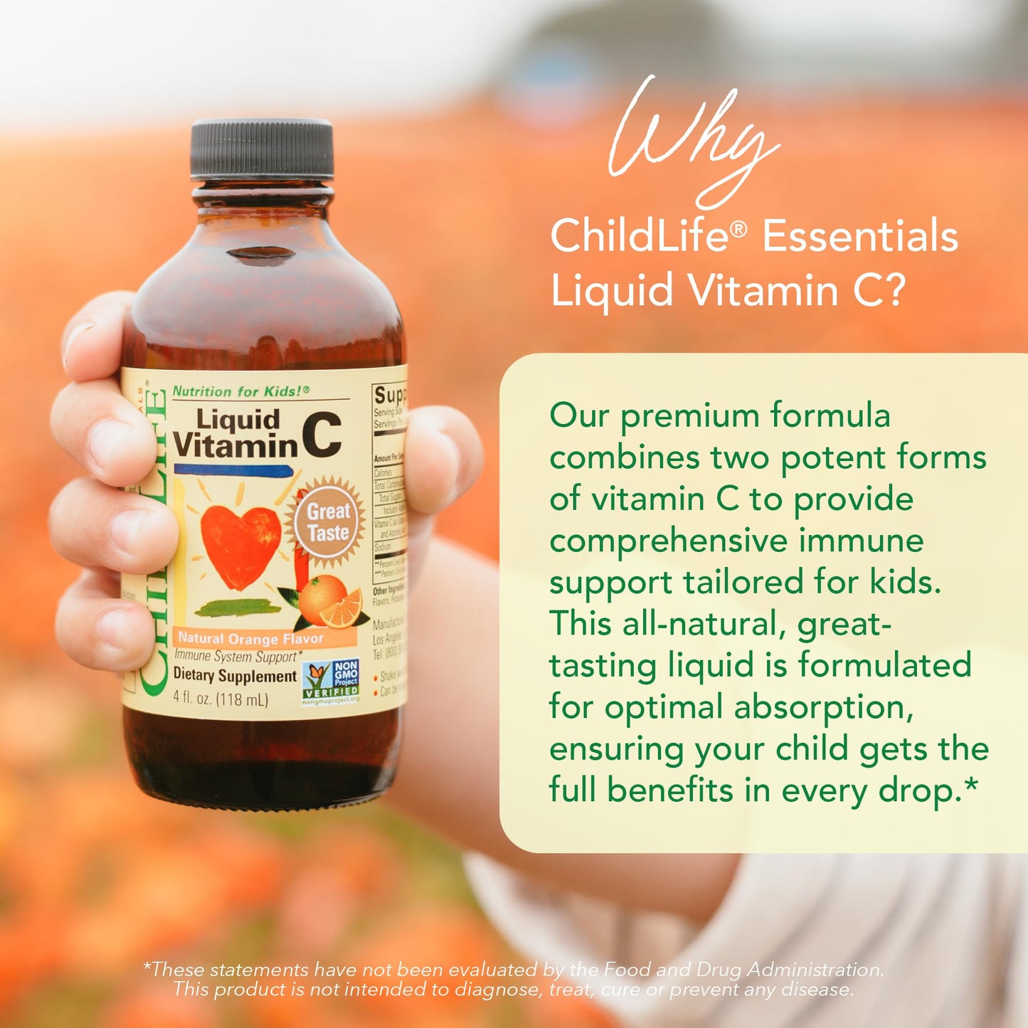 Paquete de 6 botellas CHILDLIFE ESSENTIALS vitamina C para niños
