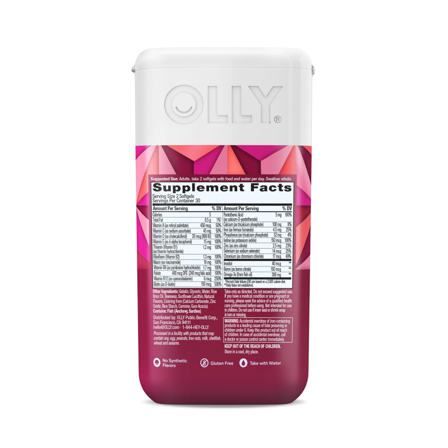 Paquete de 60 multivitamínicos OLLY Ultra.