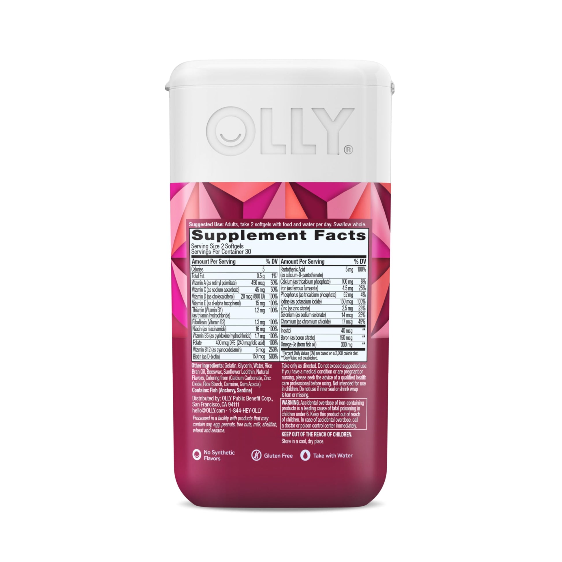 Paquete de 60 multivitamínicos OLLY Ultra.