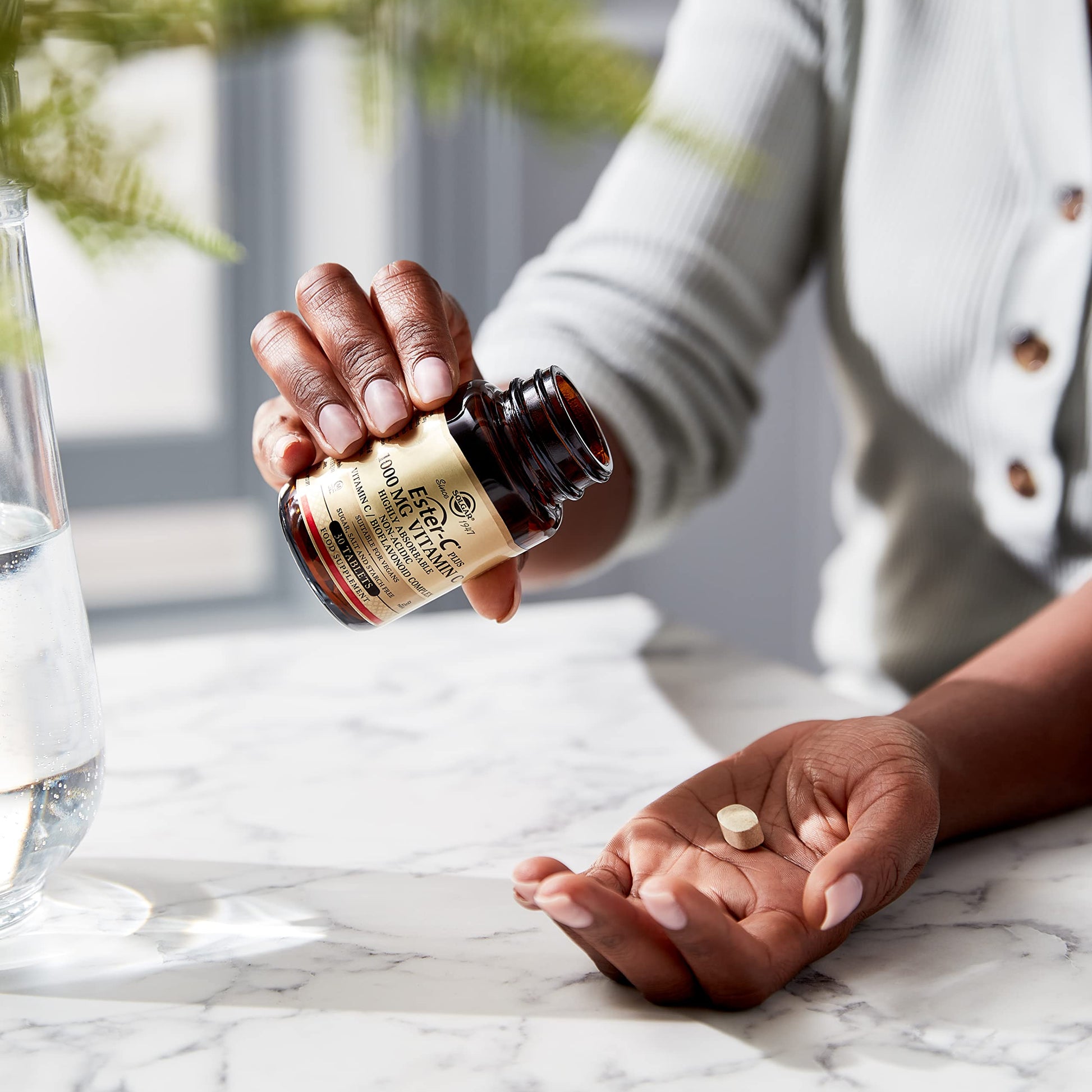 Paquete 90 tabletas Solgar Ester-C vitamina C apoyo inmunológico