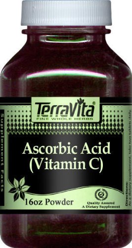 Paquete ácido ascórbico polvo Vitamina C 16 oz Terravita