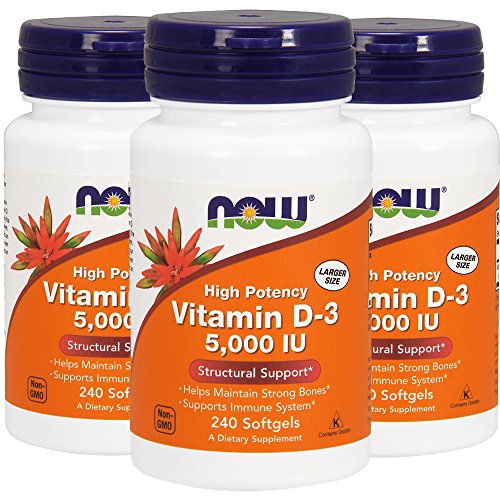 paquete ahora vitamin d3 5000 ui 240 cápsulas blandas