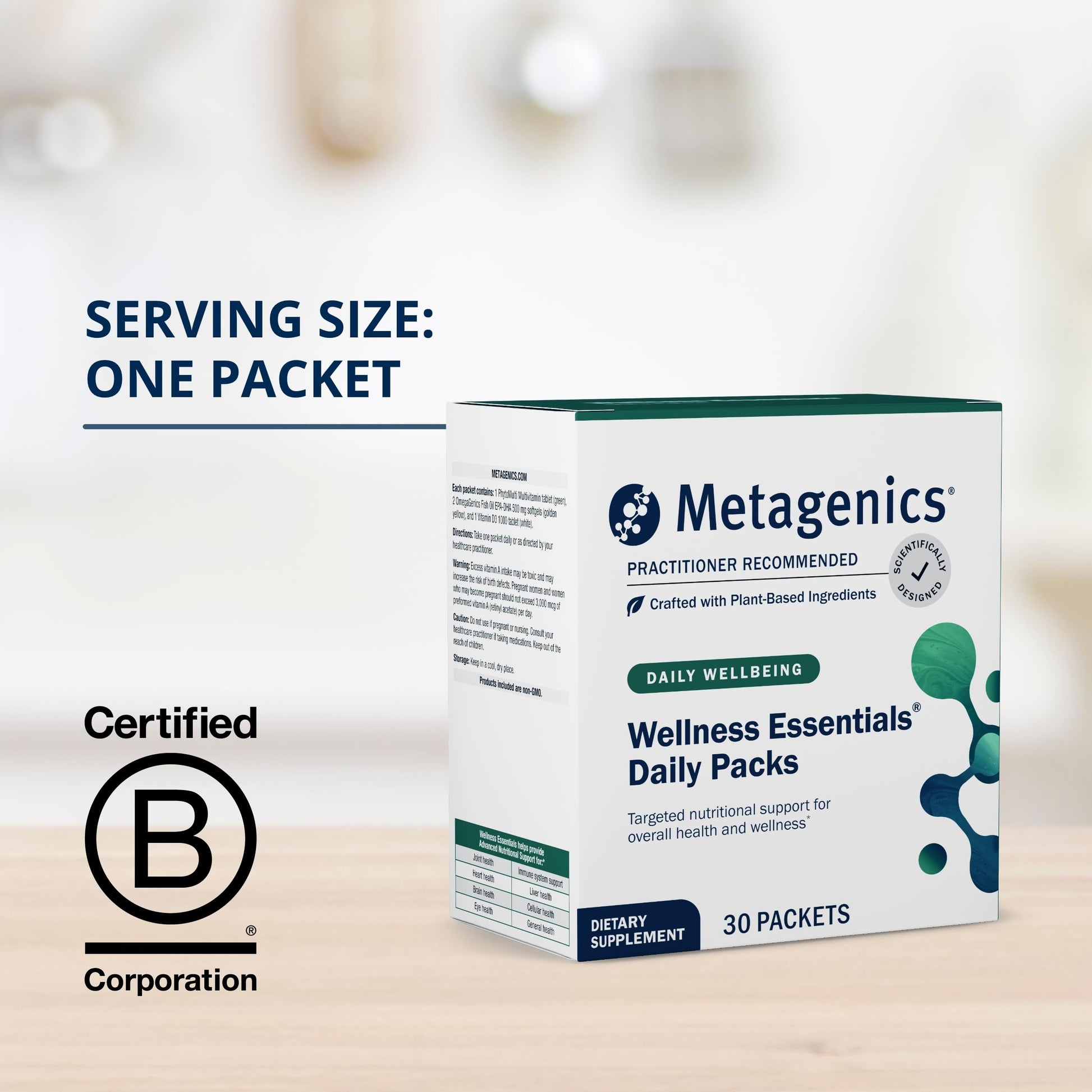 Paquete bienestar diario con vitaminas y omega-3